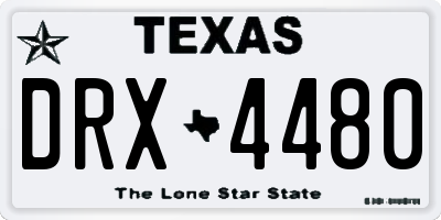 TX license plate DRX4480