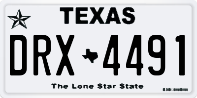 TX license plate DRX4491