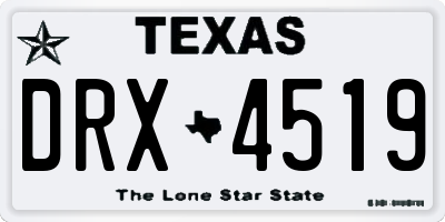 TX license plate DRX4519