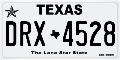 TX license plate DRX4528