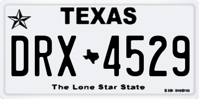 TX license plate DRX4529
