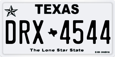 TX license plate DRX4544