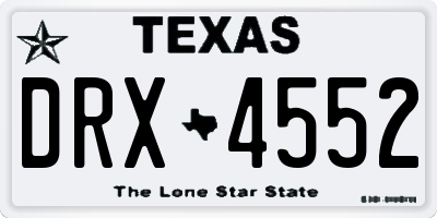 TX license plate DRX4552