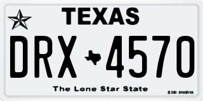 TX license plate DRX4570