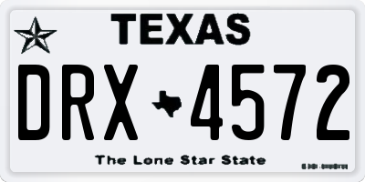 TX license plate DRX4572