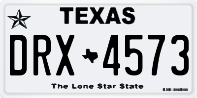 TX license plate DRX4573
