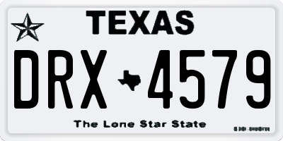 TX license plate DRX4579