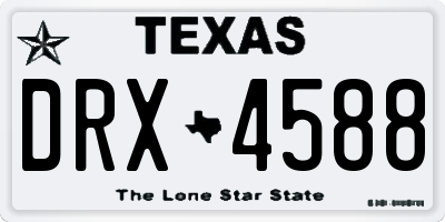 TX license plate DRX4588