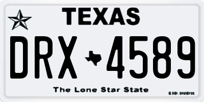 TX license plate DRX4589