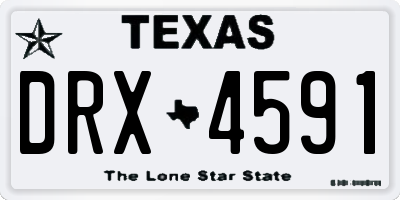 TX license plate DRX4591