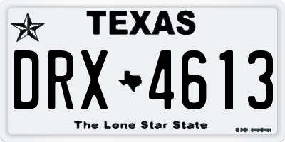 TX license plate DRX4613