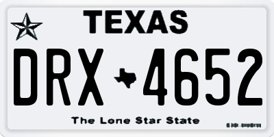 TX license plate DRX4652