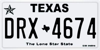 TX license plate DRX4674