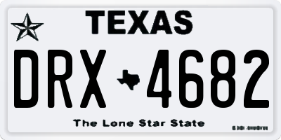 TX license plate DRX4682