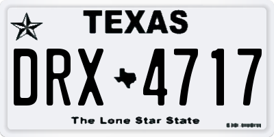TX license plate DRX4717