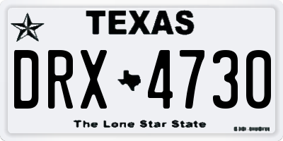 TX license plate DRX4730