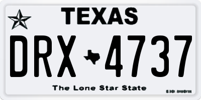TX license plate DRX4737