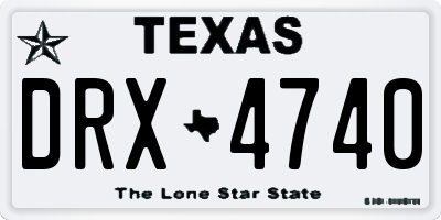 TX license plate DRX4740