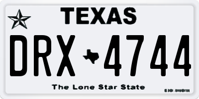 TX license plate DRX4744