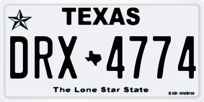 TX license plate DRX4774