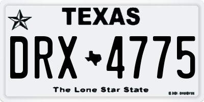 TX license plate DRX4775