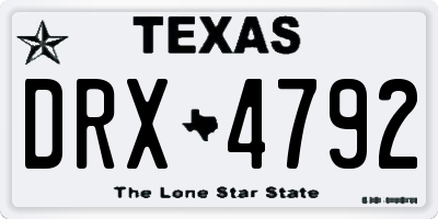 TX license plate DRX4792