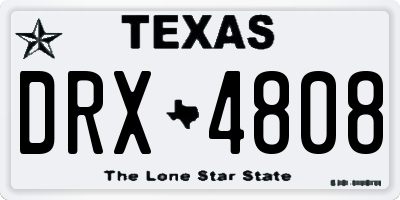 TX license plate DRX4808