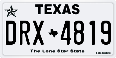TX license plate DRX4819