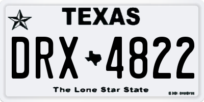 TX license plate DRX4822
