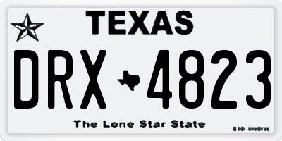 TX license plate DRX4823
