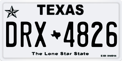TX license plate DRX4826