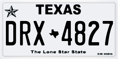 TX license plate DRX4827