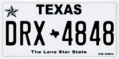 TX license plate DRX4848