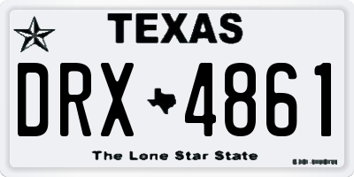 TX license plate DRX4861