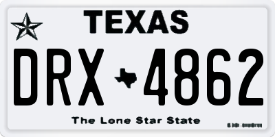 TX license plate DRX4862