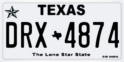 TX license plate DRX4874