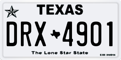TX license plate DRX4901