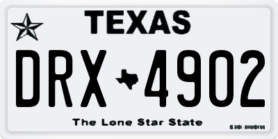 TX license plate DRX4902