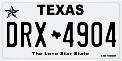 TX license plate DRX4904