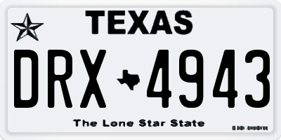 TX license plate DRX4943