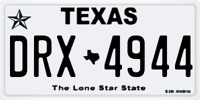 TX license plate DRX4944