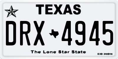 TX license plate DRX4945