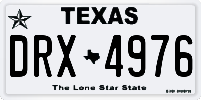 TX license plate DRX4976