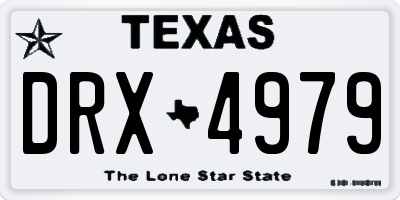 TX license plate DRX4979