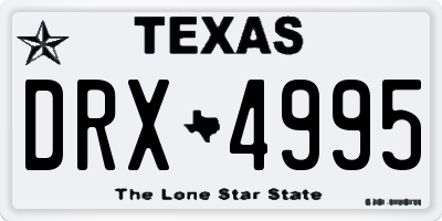 TX license plate DRX4995