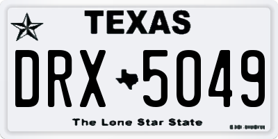 TX license plate DRX5049