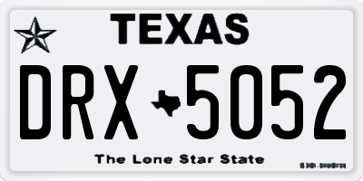 TX license plate DRX5052