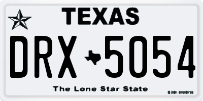 TX license plate DRX5054