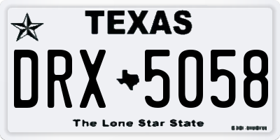 TX license plate DRX5058