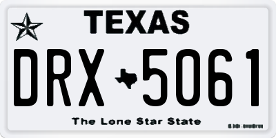 TX license plate DRX5061